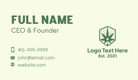 Marijuana Leaf Star Business Card Design