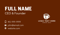 Coffee Mug Lettermark Business Card