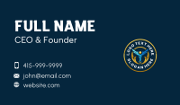 Health Caduceus Shield Business Card Design