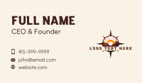 Sunset Compass Mountains Business Card