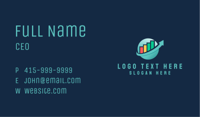 Investment Stocks Arrow Business Card