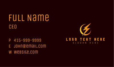 Bolt Power Lightning Business Card