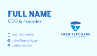 Water Shield Sanitizer Business Card Design