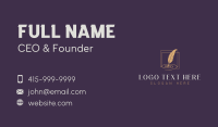 Quill Feather Publishing Business Card Design