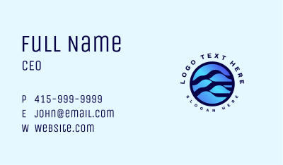 Consultant Business Wave Business Card