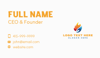 Fire Ice Blaze Business Card Design