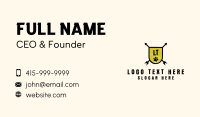 Grunge Adventure Crest Letter Business Card Design