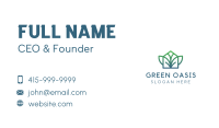 Green Abstract Leaf House Business Card Image Preview