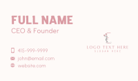 Elegant Tulip Letter E Business Card Design