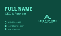 3D Digital Firm Letter A Business Card Design