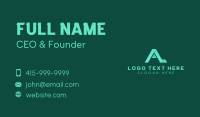 3D Digital Firm Letter A Business Card