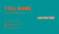 Statement Business Card example 4