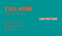 Graffiti Statement Wordmark Business Card