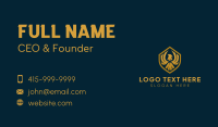 Golden Eagle Shield Business Card Design