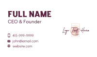 Beauty Watercolor Brush Lettermark Business Card