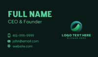 Green Modern Circle Business Card