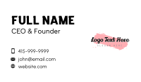 Cosmetics Smudge Wordmark Business Card