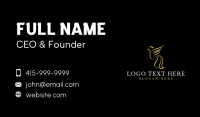 Elegant Golden Bird Business Card