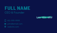 Street Art Lettering Wordmark Business Card