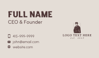 Man Vintage Coat Business Card Design