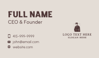 Man Vintage Coat Business Card