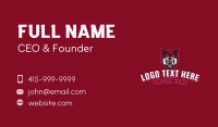 Red Angry Wolf Gaming Business Card Design