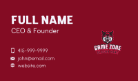 Red Angry Wolf Gaming Business Card Image Preview