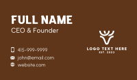 White Wild Deer  Business Card