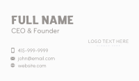 Elegant Sans Serif Wordmark Business Card Design