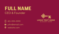 Golden Luxury House Key Business Card