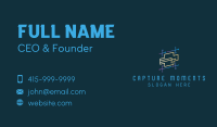 Futuristic Tech Circuit Business Card