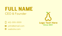 Fresh Yellow Pear Fruit  Business Card