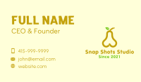 Fresh Yellow Pear Fruit  Business Card
