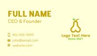 Fresh Yellow Pear Fruit  Business Card Design
