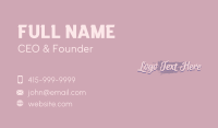 Pink Watercolor Paint  Business Card