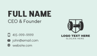 Fitness Barbell Shield  Business Card