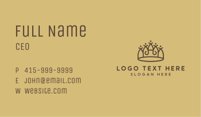 Regal Crown Tiara Business Card