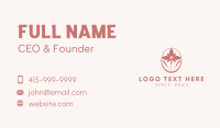 Flower Acupuncture Emblem  Business Card