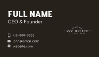 Generic Luxury Company Business Card