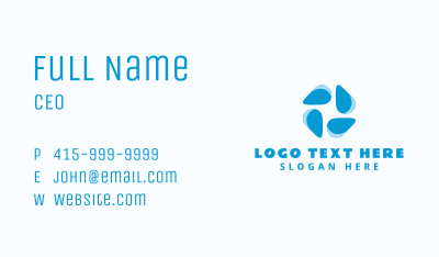 H2O Water Supply Business Card