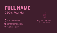 Female Stretching Line Business Card