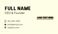 Simple Business Wordmark Business Card