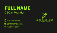 Neon Gaming Tech Letter Business Card