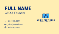 Digital Letter M Business Card