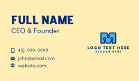 Digital Letter M Business Card Design