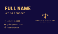 Lady Justice Balance Scale Business Card