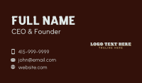 Rustic Business Wordmark Business Card