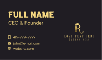 Regal Crown Letter R Business Card