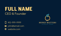 Sparkling Diamond Gold Ring Business Card