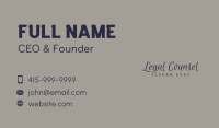 Deluxe Script Calligraphy Business Card